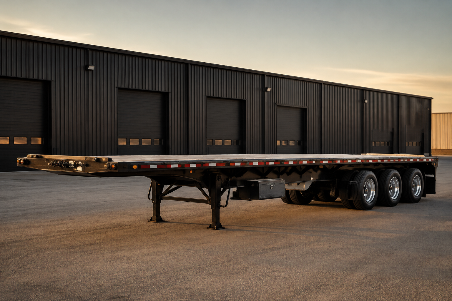 Commercial flatbed trailer